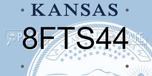8FTS44 Kansas License Plate