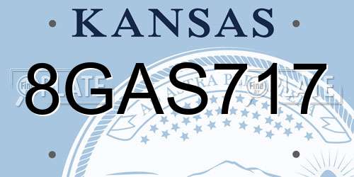 8GAS717 Kansas License Plate