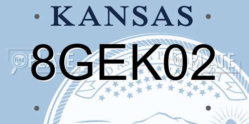 8GEK02 Kansas License Plate