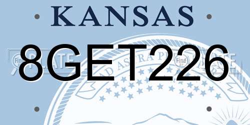 8GET226 Kansas License Plate