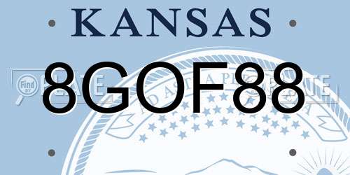 8GOF88 Kansas License Plate