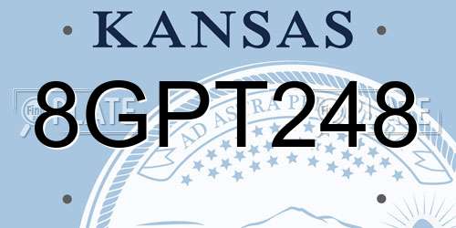 8GPT248 Kansas License Plate