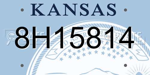 8H15814 Kansas License Plate