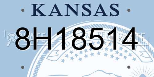 8H18514 Kansas License Plate