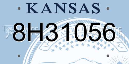 8H31056 Kansas License Plate