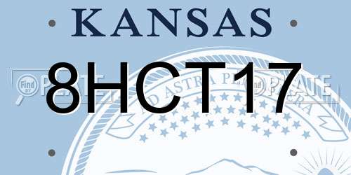 8HCT17 Kansas License Plate