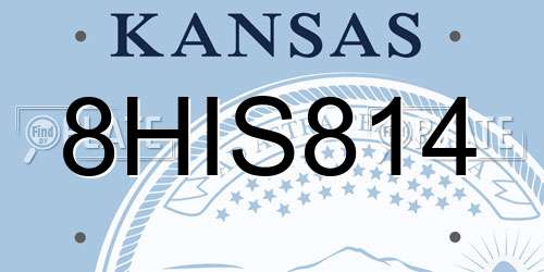 8HIS814 Kansas License Plate