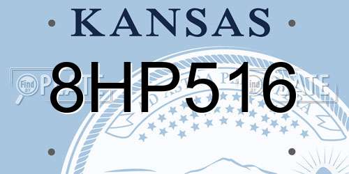 8HP516 Kansas License Plate