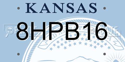 8HPB16 Kansas License Plate