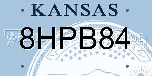8HPB84 Kansas License Plate