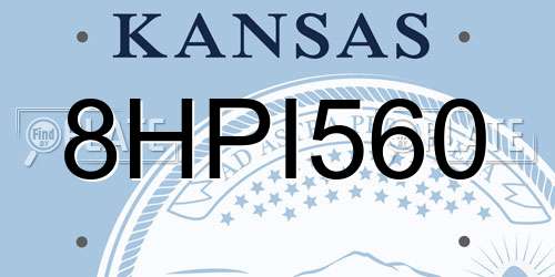 8HPI560 Kansas License Plate