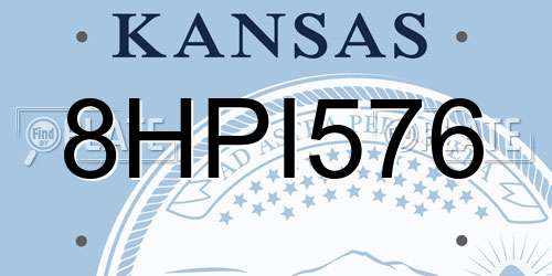 8HPI576 Kansas License Plate