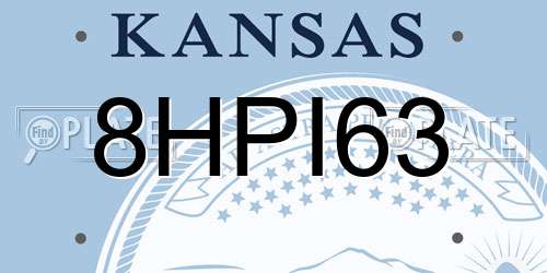 8HPI63 Kansas License Plate