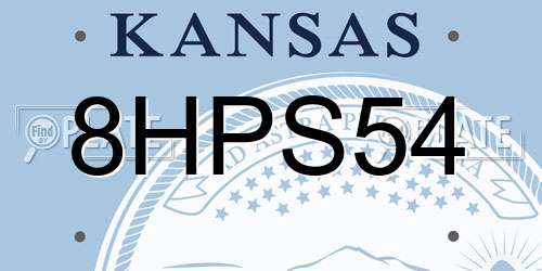 8HPS54 Kansas License Plate