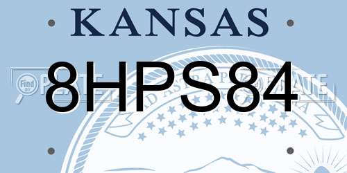 8HPS84 Kansas License Plate