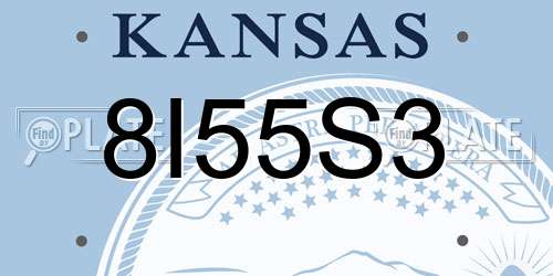 8I55S3 Kansas License Plate