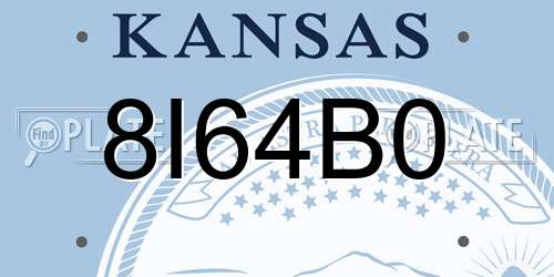 8I64B0 Kansas License Plate