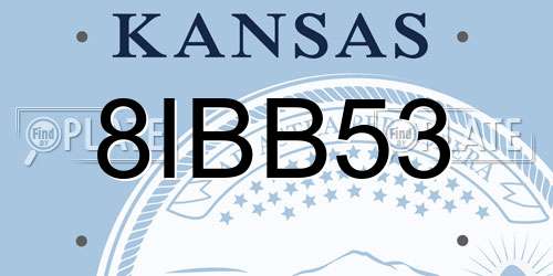 8IBB53 Kansas License Plate