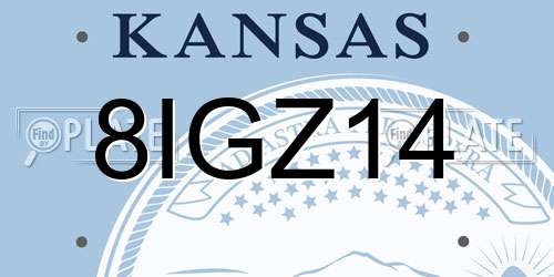 8IGZ14 Kansas License Plate