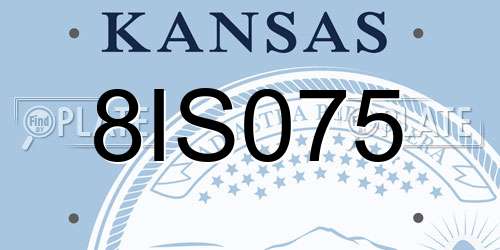 8IS075 Kansas License Plate