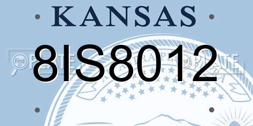 8IS8012 Kansas License Plate