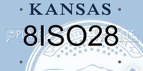 8ISO28 Kansas License Plate