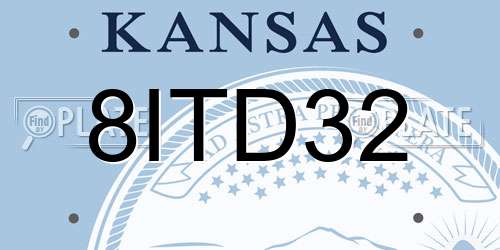 8ITD32 Kansas License Plate