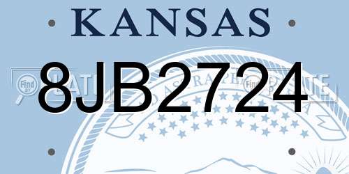 8JB2724 Kansas License Plate