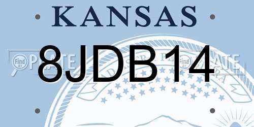 8JDB14 Kansas License Plate