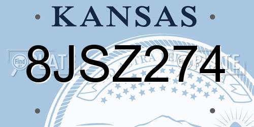 8JSZ274 Kansas License Plate