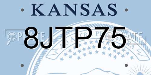 8JTP75 Kansas License Plate