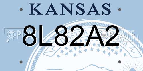 8L82A2 Kansas License Plate