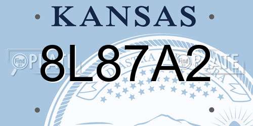8L87A2 Kansas License Plate