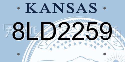 8LD2259 Kansas License Plate
