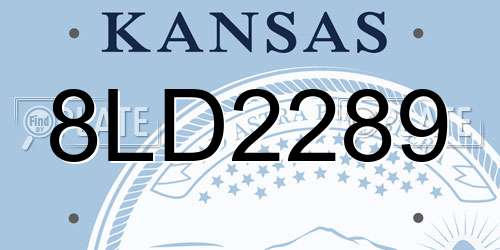 8LD2289 Kansas License Plate