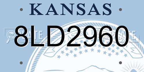8LD2960 Kansas License Plate