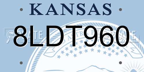 8LDT960 Kansas License Plate