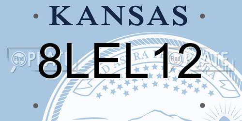8LEL12 Kansas License Plate