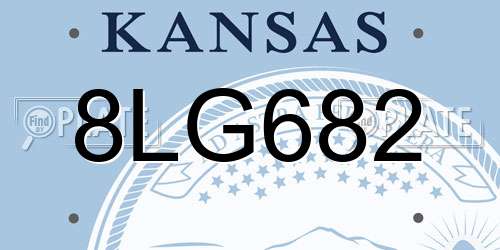 8LG682 Kansas License Plate
