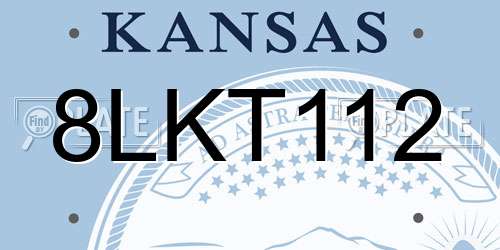 8LKT112 Kansas License Plate