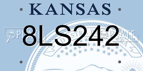 8LS242 Kansas License Plate