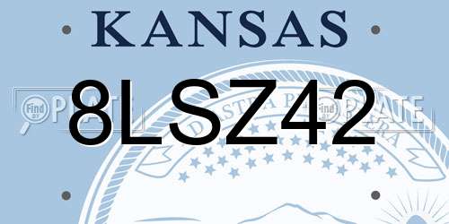 8LSZ42 Kansas License Plate