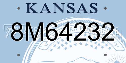 8M64232 Kansas License Plate