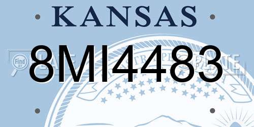 8MI4483 Kansas License Plate