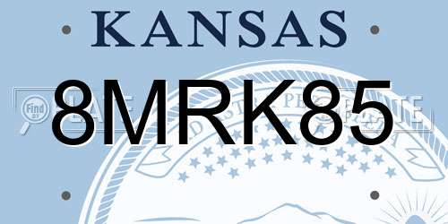 8MRK85 Kansas License Plate