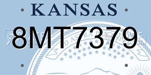 8MT7379 Kansas License Plate