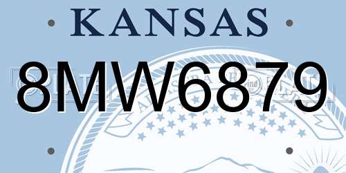 8MW6879 Kansas License Plate