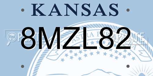 8MZL82 Kansas License Plate