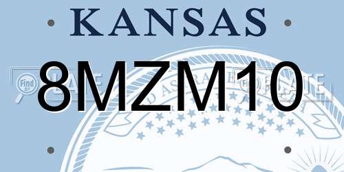 8MZM10 Kansas License Plate