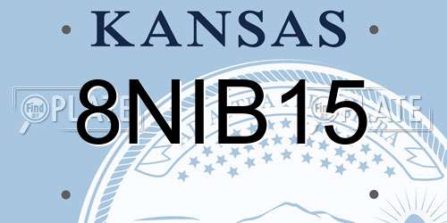 8NIB15 Kansas License Plate